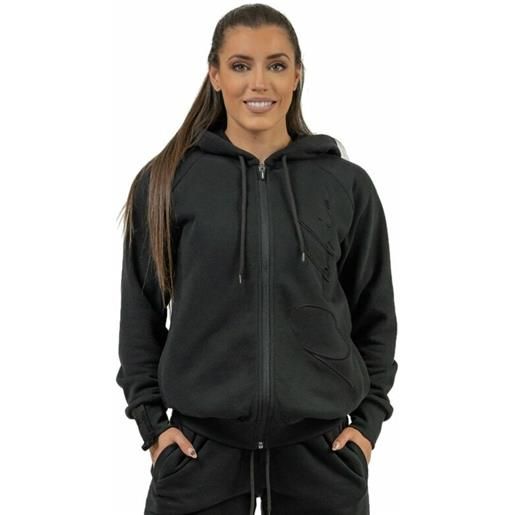 Nebbia classic zip-up hoodie intense signature black xs felpa da fitness