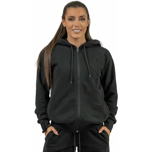 Nebbia classic zip-up hoodie intense signature black l felpa da fitness