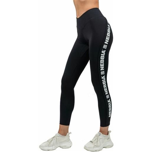 Nebbia high waisted side stripe leggings iconic black m pantaloni fitness