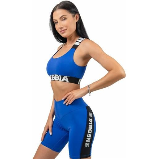 Nebbia medium-support criss cross sports bra iconic blue s intimo e fitness