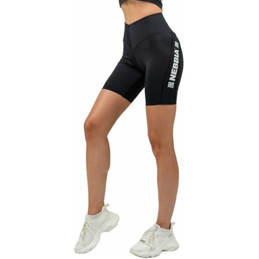 Nebbia high waisted biker shorts iconic black xs pantaloni fitness