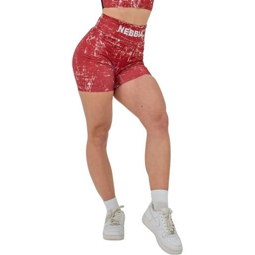 Nebbia high waisted leggings shorts 5" hammies red xs pantaloni fitness