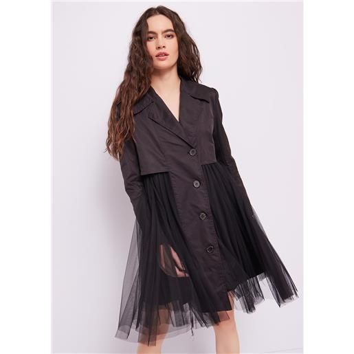 Denny Rose trench con tulle
