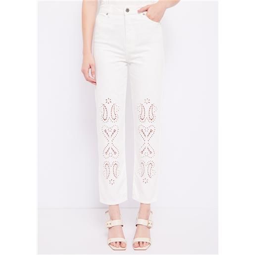 Denny Rose jeans mom fit con ricami