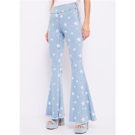 Denny Rose jeans flare con stelle