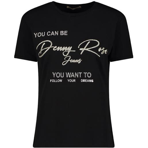 Denny Rose t-shirt con stampa laminata