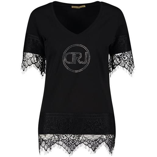 Denny Rose t-shirt in jersey con pizzo