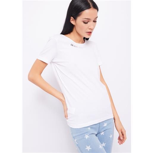 Denny Rose t-shirt con logo e accessorio gioiello