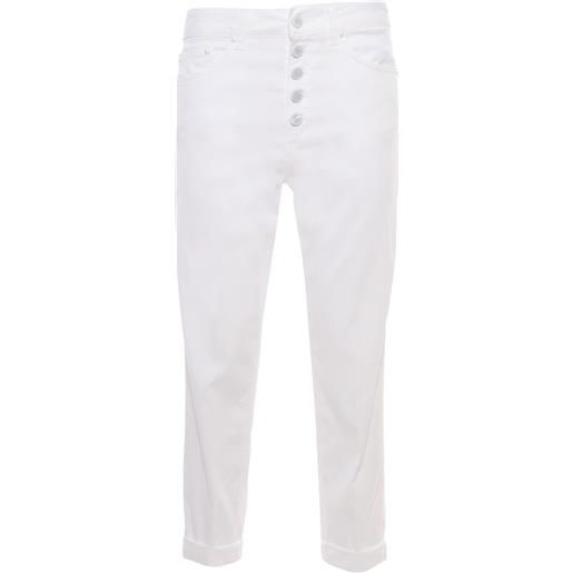 Dondup jeans bianco vita alta