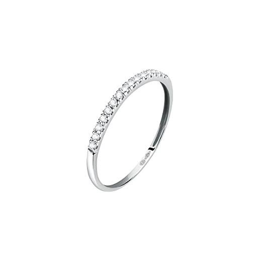 Bluespirit b-classic anello donna in oro bianco 375, zirconi, idee regalo - p. 77j5030007