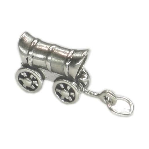 Maldon Jewellery covered wagon sterling silver charm. 925 x 1 wagons and cowboy charms -sfp