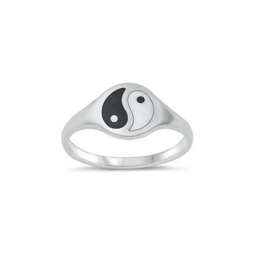 Joyara anello argento 925 yin yang r 1/2