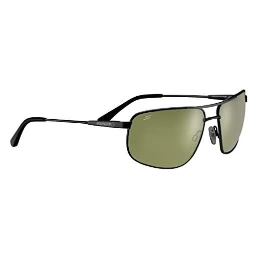 serengeti - dante 2.0, shiny black, vetro saturn 555nm polarizzato, occhiali da sole medium-large, occhiali da sole uomo, sport, guida, sport nautici