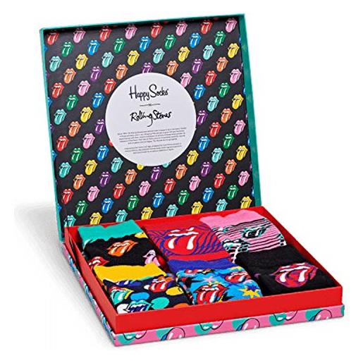 Happy Socks rolling stones pacco regalo confezione da 6 taglia 41-46