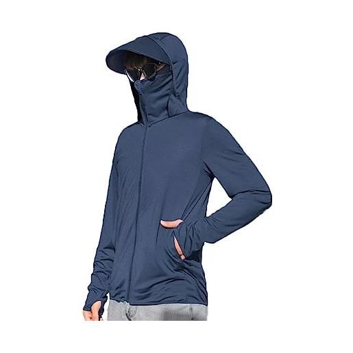 LOEBKE upf 50+ uv unisex coppia protezione solare abbigliamento felpa con cappuccio felpa con cappuccio manica lunga camicia da sole pesca escursionismo giacca da esterno