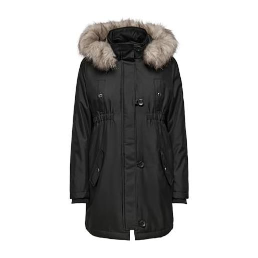 Only maternity parka mama jacket with hood black m black 1 m