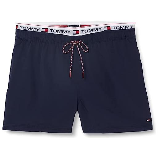 Tommy Hilfiger tommy jeans pantaloncino da bagno uomo medium drawstring lungo, blu (twilight navy), xxl