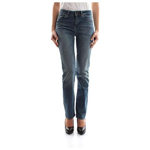Seven7 nataly jeans straight, blu (mason trb 001), 42 (taglia produttore: 27/32) donna