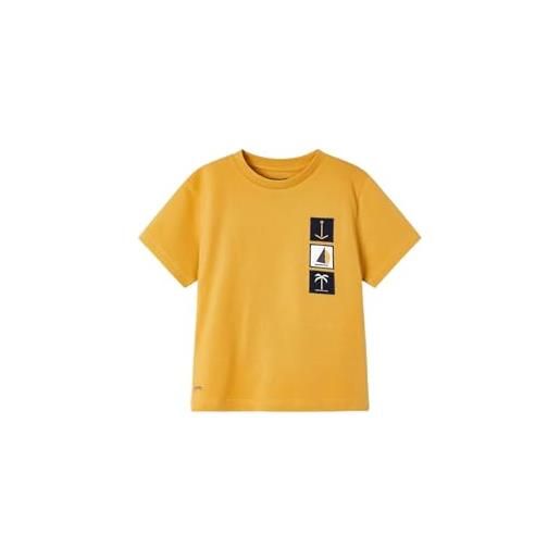Mayoral maglietta m/c apliques per bambini e ragazzi ocra 4 anni (104cm)