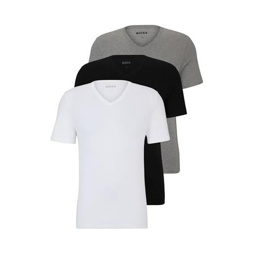 HUGO BOSS boss t-shirt 3p classic, bianco 100, l uomo