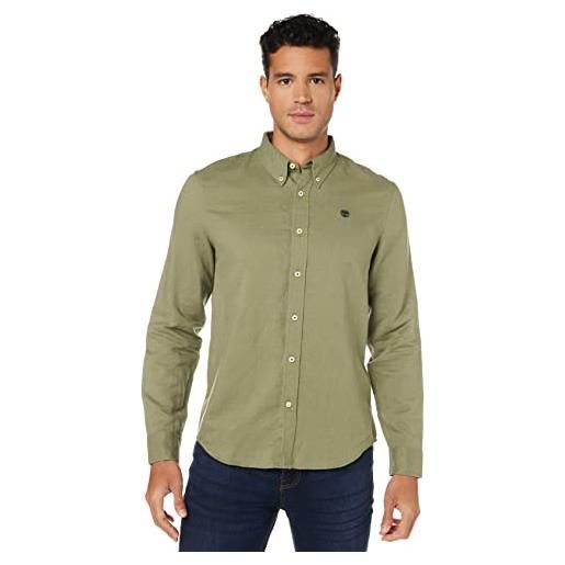 Timberland - camicia uomo slim in misto lino e cotone - taglia xl