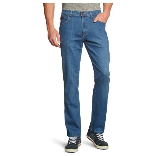 Wrangler arizona stretch jeans, blu (cracked bleach 39p), 48w / 34l uomo