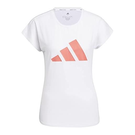 adidas 3 bar t-shirt, white/semtur, m donna