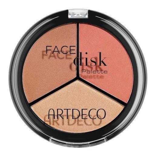 Artdeco face disk palette - 3 in 1 polvere pallet: evidenziatore, bronzer & rouge - 1 pezzo