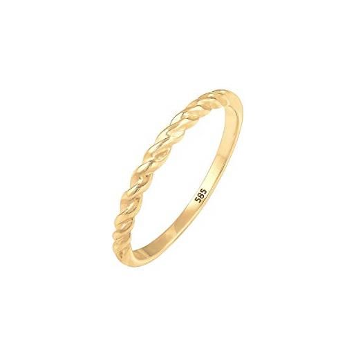 Elli premium anello componibile da donna oro giallo, misura 14