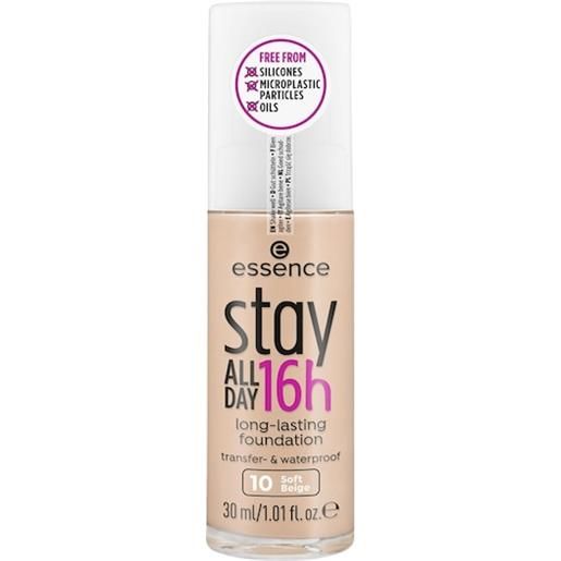 Essence trucco del viso make-up stay all day16 h long-lasting foundation no. 10 soft beige