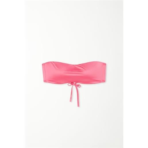 Tezenis bikini fascia imbottitura estraibile shiny rosa estate donna rosa