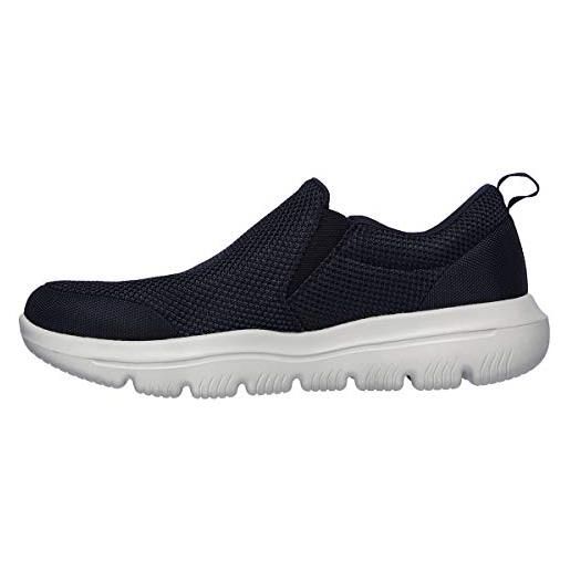 Skechers go walk evolution ultra-impeccable, scarpe sportive uomo, blu navy textile gray trim nvgy, 45 eu