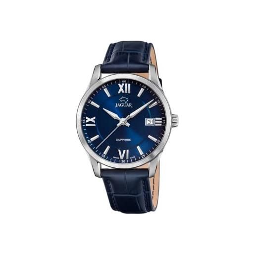 JAGUAR j883/2 from the acamar collection, 40 mm case with dark blue leather strap for men
