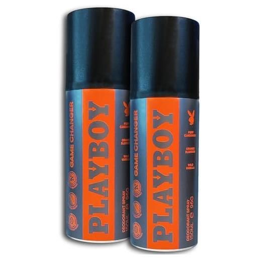 TopDeal playboy game changer - deodorante spray da 2 confezioni da 150 ml