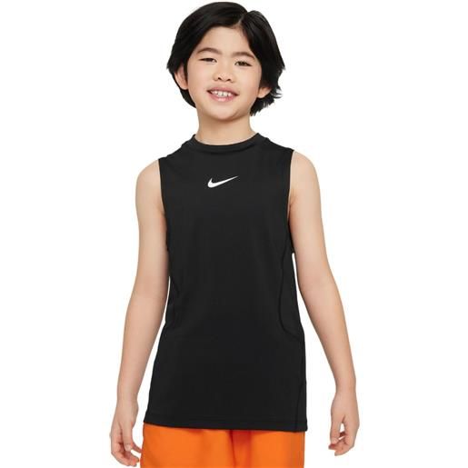 Nike maglietta per ragazzi Nike kids pro sleeveless top - black/white