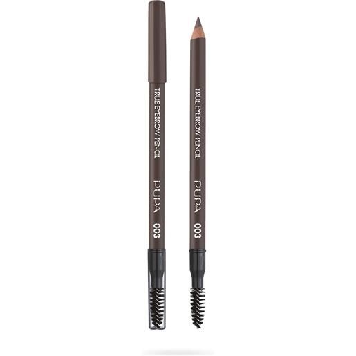 Pupa true eyebrow pencil matita sopracciglia 003 dark brown 1 pezzo Pupa