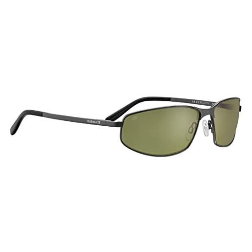 serengeti - matera 2.0, brushed gunmetal, vetro saturn 555nm polarizzato, occhiali da sole medium, occhiali da sole uomo, sport, guida, sport nautici