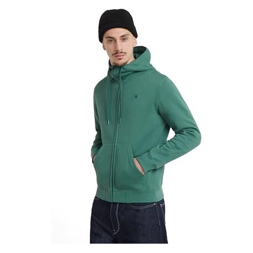 G-STAR RAW premium core hooded zip sweater donna, verde scuro (blue spruce d16122-c235-g282), xxl