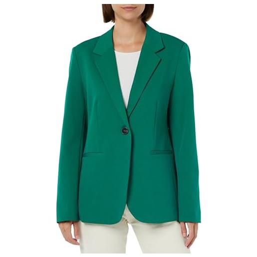 Kaffe blazer da donna monopetto con risvolto a tacca vestibilità regolare tasche a getto, verde, 70
