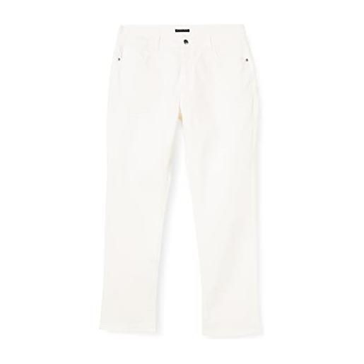 Sisley trousers 4zqsle007 pantaloni, 674 bianco, 26 donna
