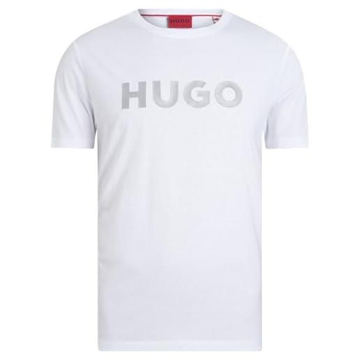HUGO dulivio_u241 t-shirt, bianco 100, m uomo