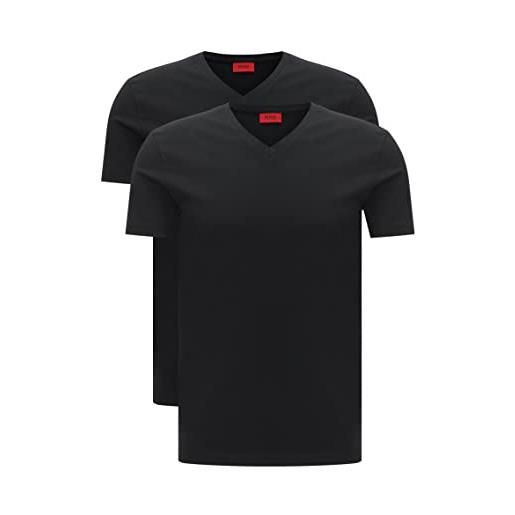 HUGO v maglietta, nero (black 001), xs uomo