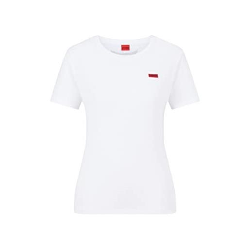 HUGO classic tee t-shirt, bianco 100, s donna