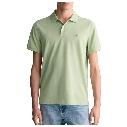 GANT reg shield ss pique polo, blu intenso, s uomo