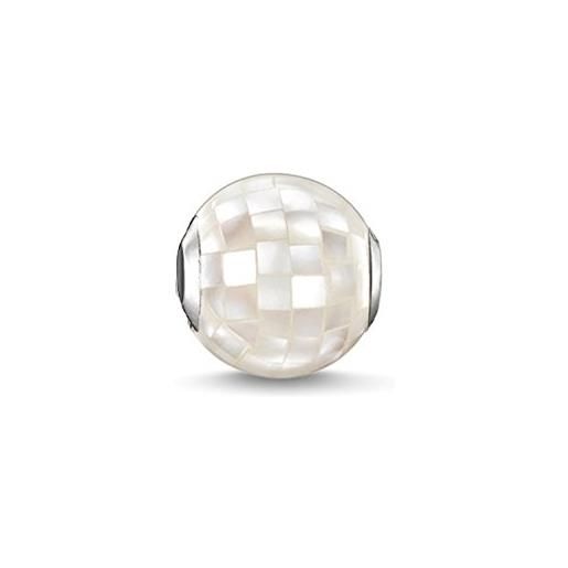 Thomas Sabo karma beads da donna, bead madre. Perla bianca, argento sterling 925