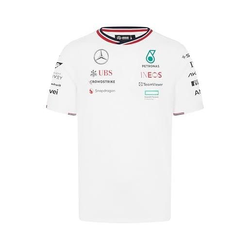 Mercedes AMG Petronas f1 uomo 2024 team tshirt - bianco - taglia: xl