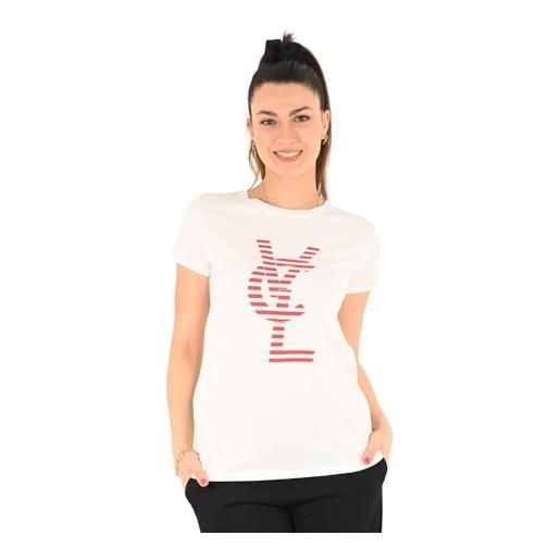VICOLO t-shirt donna panna rosso rb0380 - uni