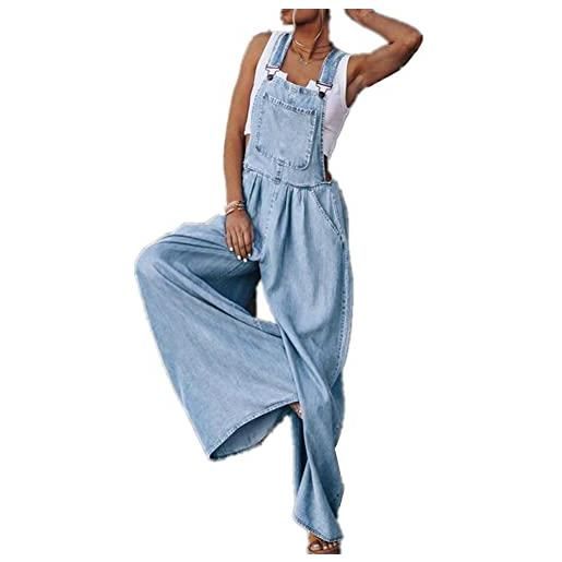 Odot donna salopette pantaloni baggy stampato donna jeans sciolto overall dungarees gambe grandi denim casual bavaglino jumpsuit moda jumpsuit con tasche