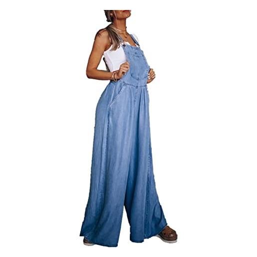 Odot donna salopette pantaloni baggy stampato donna jeans sciolto overall dungarees gambe grandi denim casual bavaglino jumpsuit moda jumpsuit con tasche