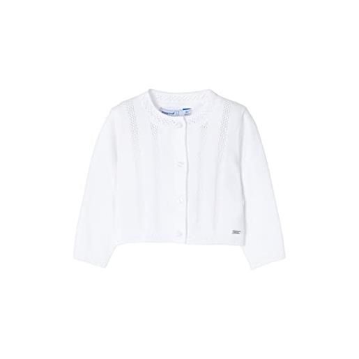 Mayoral 22-01358-028 - giacchino corto maglia per bimba 12 mesi bianco